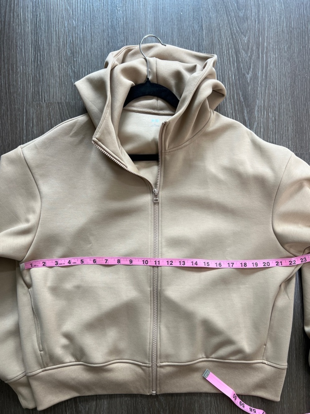 Uniqlo DRY SWEAT FULL-ZIP HOODIE Beige XL - Picture 7 of 9